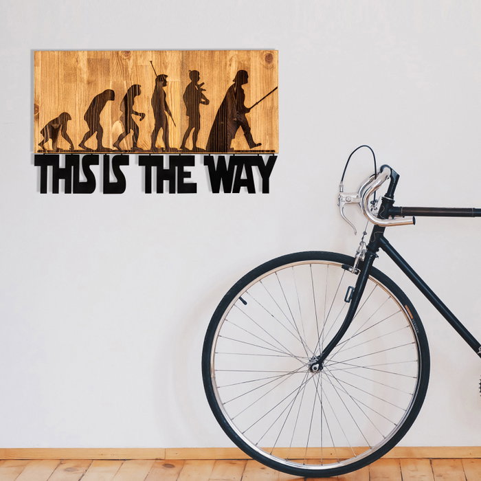 Wallity Evrim Accesorio Decorativo de Pared Negro y Nogal